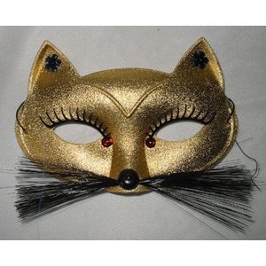 Luxe oogmaskers kat goud - 10 stuks