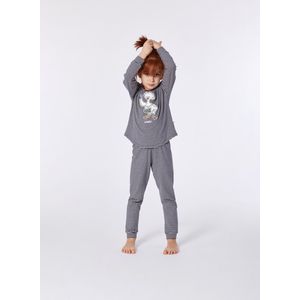 Woody pyjama meisjes - koe - streep - 212-1-PZG-Z/916 - maat 128