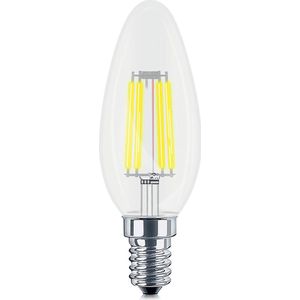 LED Lamp E14 Kaars Filament - Brinton - Helder 4W 470lm - 830 Warm Wit 3000K - C35 - CLR - Dimbaar | Vervangt 40W