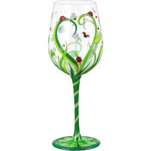 Handbeschilderd Lieveheersbeestje Wijnglas Gepersonaliseerde Wijnglas Geschenk Voor Vrouwen Met Geschenkdoos
