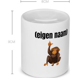 Akyol - aap met eigen naam Spaarpot - Aap - apen liefhebbers - leuk cadeau voor iemand die houdt van apen - cadeau - kado - 350 ML inhoud