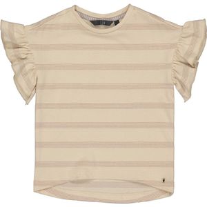 Meisjes t-shirt - Eslien - AOP Creme streep