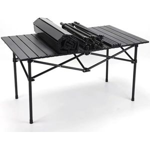 RM Store® - Opvouwbare Camping Tafel - Draagbare Eettafel - Picknicktafel - Met Tas - Kamperen - Camping - Outdoor - Indoor - Zwart - 95 x 52 x 50 cm.