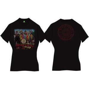 The Beatles - Sgt Pepper Dames T-shirt - 2XL - Zwart