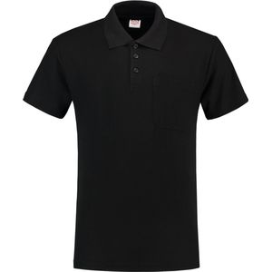 Tricorp Poloshirt borstzak - Casual - 201011 - Zwart - maat 3XL