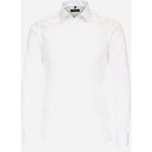 Redmond slim fit overhemd - popeline - wit - Strijkvriendelijk - Boordmaat: 41/42