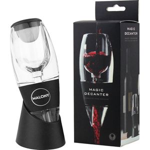 Malony® Luxe Decanter – Wijn Decanteerder - Decanteer Karaf – Wijn Accessoires – Wijn beluchter – Incl. Zeef en Standaard