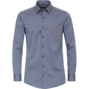 Redmond comfort fit overhemd - popeline - blauw - Strijkvriendelijk - Boordmaat: 39 - 40