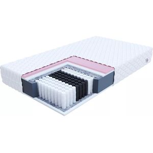 FDM® ATINA MAX Matras 140x200 cm - Multi Pocketvering Matrassen Tweepersoons - Hoogte 25 cm H2 - Dubbelzijdig - 7 zones - Afritsbaar hoes wasbaar - Antiallergisch en Ademende - Öko-Tex gecertificeerd