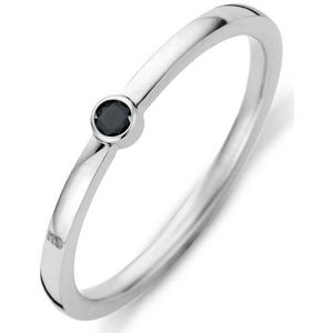 Melano Friends ring Mini cz Black SS, sz 50