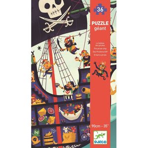 Djeco - Puzzel 36 stukjes - Piratenboot