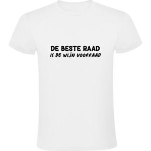 De beste raad is de wijn voorraad Heren T-shirt - wijnen - wine - drank - alcohol