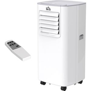 HOMCOM Mobiele airconditioner 4 standen airconditioner met afstandsbediening 24-uurs timer ABS 823-012V90