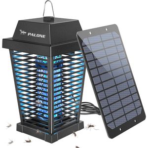 Elektrische Insectenverdelger op Zonne-energie – Oplaadbaar, USB-C, UV-Muggenlamp voor Camping en Tuin