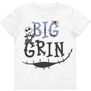 Disney The Nightmare Before Christmas - Big Grin Kinder T-shirt - Kids tm 6 jaar - Wit