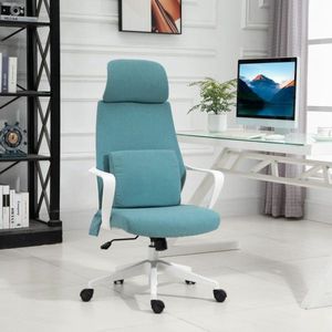 Ergonomische bureaustoel Chief Armchair-hoogte verstelbaar met massagefunctie gamingstoel nylon blauw 62 x 60 x 114-122 cm