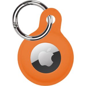 Hoesje Geschikt voor Apple AirTag Sleutelhanger Hoes Siliconen Hoesje - Siliconen Hoesje Geschikt voor Apple AirTag-Sleutelhanger Hoesje - Oranje