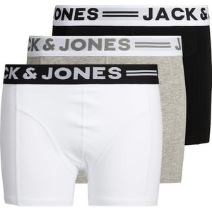 Jack & jones jongens - 6 boxers - wit-grijs-zwart - Sense - maat 152