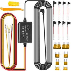 USB-C Display Hardwire Kit voor Dash Cam - Dashboard Camera Car Charger Cable Kit 12V naar 5V kabel met laagspanningsbeveiliging voor zekeringen