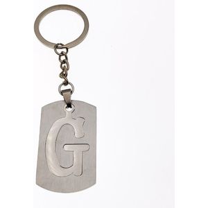 Sleutelhanger Dogtag Met Letter - G