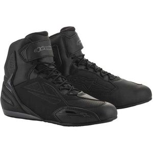 ALPINESTARS FASTER-3 DRYSTAR BLACK COOL GRAY MOTORCYCLE SHOES-12 - Maat - Laars