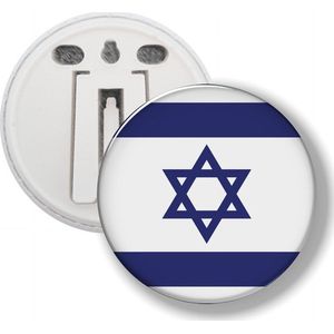 Button Met Clip - Vlag Israel