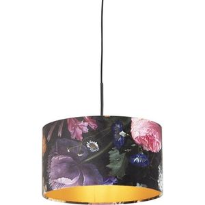 QAZQA Combi - Klassieke Hanglamp met Kap - 1 Lichts - Ø 350 Mm - Multicolor