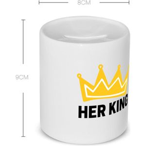 Akyol - her king Spaarpot - Koning - iemand die zich voelt als een koning - valentijnsdag - verjaardag - cadeautje voor vriendje - kado - geschenk - 350 ML inhoud