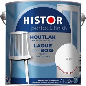Histor Perfect Finish Houtlak Hoogglans - 2.5L - RAL 9010 | Zuiver Wit