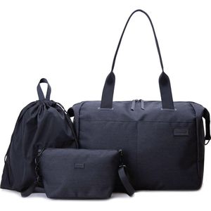 Vooray Alana Weekender Duffel - 25L - Reistas en sporttas met Laptopvak, inclusief afneembare schouderriem, droogtas met ritssluiting (Zwart)