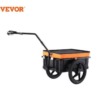 SteeFly® Fiets Cargo Trailer - Fiets Kar - Opvouwbare Opslag Met 16 ""Wielen & Veilige Reflectoren - Waterdicht - Zwart