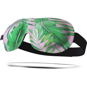 Actief 3D Slaapmasker met Palmboomprint - Blokkeer Licht voor Comfortabel Slaap & Meditatie