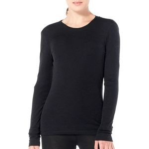 Ondershirt Icebreaker Womens 175 Everyday LS Crewe Black