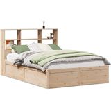 vidaXL - Bedframe - zonder - matras - massief - grenenhout - 160x200 - cm