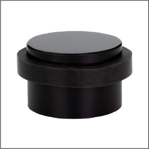 Deurstopper zelfklevend 35 x 19 mm zwart rubber - eenvoudige bevestiging - roestvrij staal - model I-140 deurstopper buiten