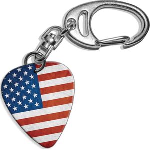 Plectrum sleutelhanger USA Vlag