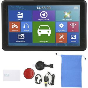 GPS-navigatie 9 inch met Grote POI, Spraakbegeleiding en Touchscreen 800 × 400 - Draagbaar voor Truck