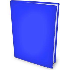 Dresz Rekbare Boekenkaft | A4 Formaat | Inclusief handig leeslint | Textiel | Afwasbaar | Blauw
