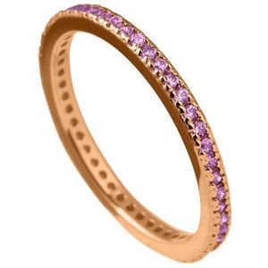 Diamonfire - Zilveren ring met steen Maat 19.0 - Rosekleurig - zilververguld - Alliance - Roze