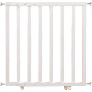 Veiligheidsbarrière voor deur en trap 1510W - Vast - Breedte 62-105 cm - Hout wit Traphekje