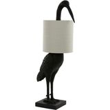 Light & Living Tafellamp Crane - Zwart/Crème - 33x30x76,5cm - Modern