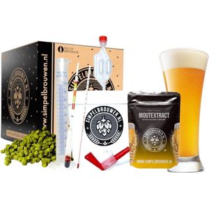 SIMPELBROUWEN® - Plus Weizen - Bierbrouwpakket - Zelf bier brouwen pakket - Startpakket - Gadgets Mannen - Cadeau - Cadeau voor Mannen en Vrouwen - Bier - Verjaardag - Cadeau voor man - Verjaardag Cadeau Mannen