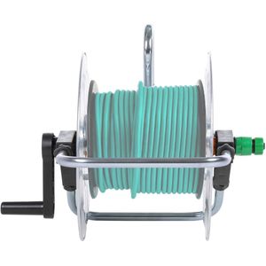 vidaXL Slanghaspel voor 50 m 1/2 of 35 m 3/4 slang wandmontage staal - Slanghaspel - Slanghaspels - Tuinslang Haspel - Slanghaspel Muur