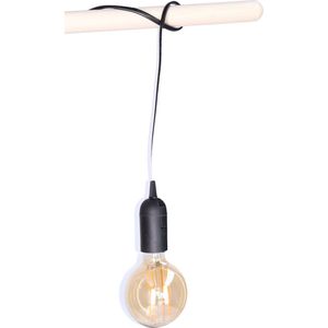 Anna's Collection Fitting Zwart - plastic - 2M - inclusief Retro LED lamp