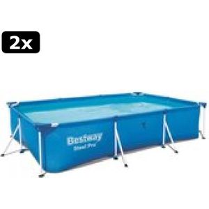 2x Bestway Steel Pro - 300 x 201 x 66 cm - Opzetzwembad