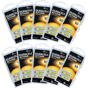 Hoortoestel batterijen Duracell Activair 10, 60 Stuks