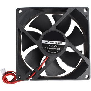 DC 12V stille koelventilator 92 x 92 x 25 mm voor CPU-systeem - borstelloze ventilator met 2-pins aansluiting voor 3D Printer PC CPU - computerkasten
