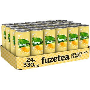 Fuze Tea Sparkling Lemon Black 24x330ml (Voordeel Verpakking)