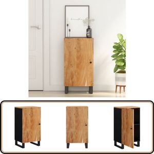 vidaXL Dressoir met deur 40x31x75 cm massief acaciahout