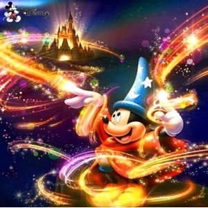Diamond painting Mickey Mouse 50x50 vierkante steentjes